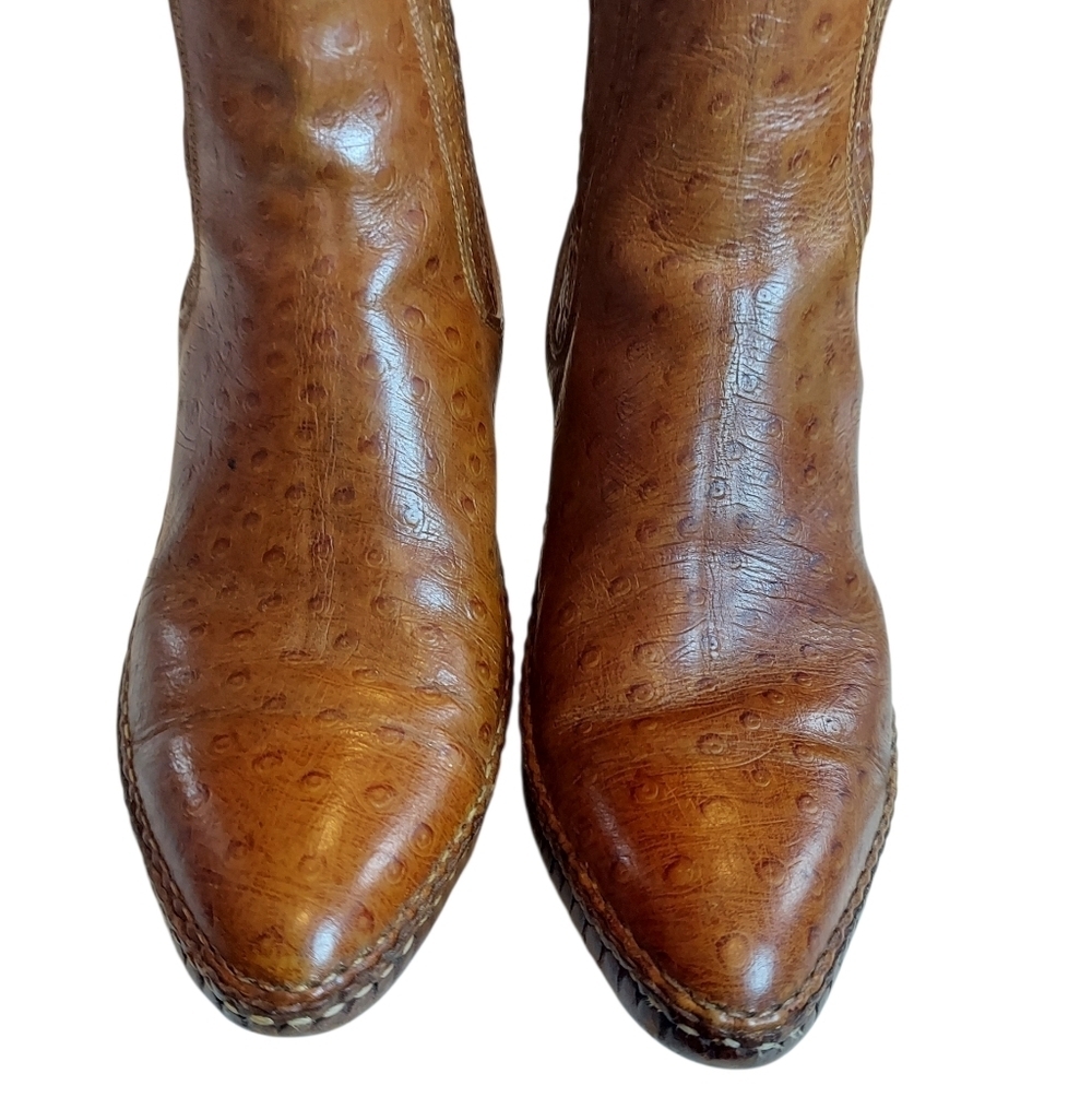 Denver Western Cowboy Boots Ankle size 7.5 Leather Pull-On - Picture 4 of 13
